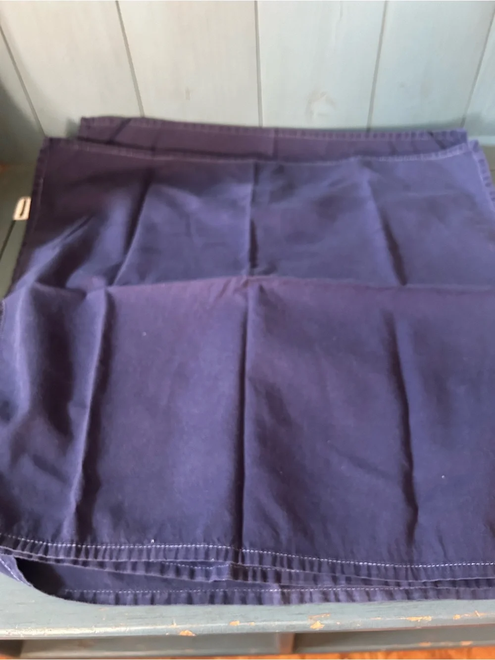 Vintage Navy Blue Dining Table Cloth Linen Napkins - Set of 4